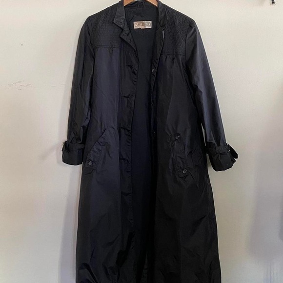 fleet street Jackets & Blazers - Fleet Street 1980's black windbreaker trench coat